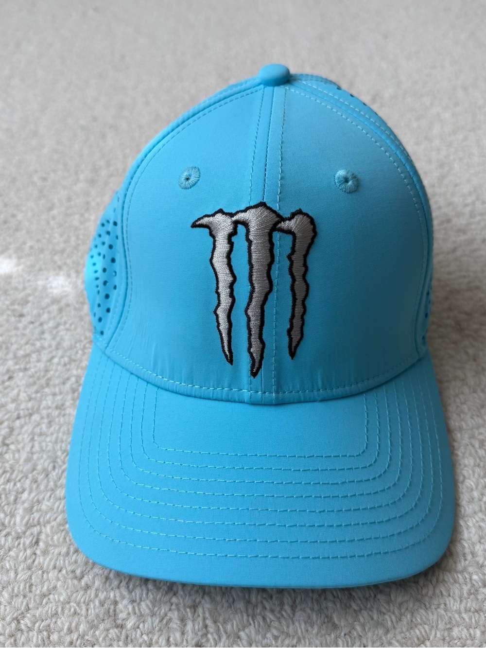 RARE Monster Energy Ultra Light Blue Hat Energy Drink Collectible Never Used